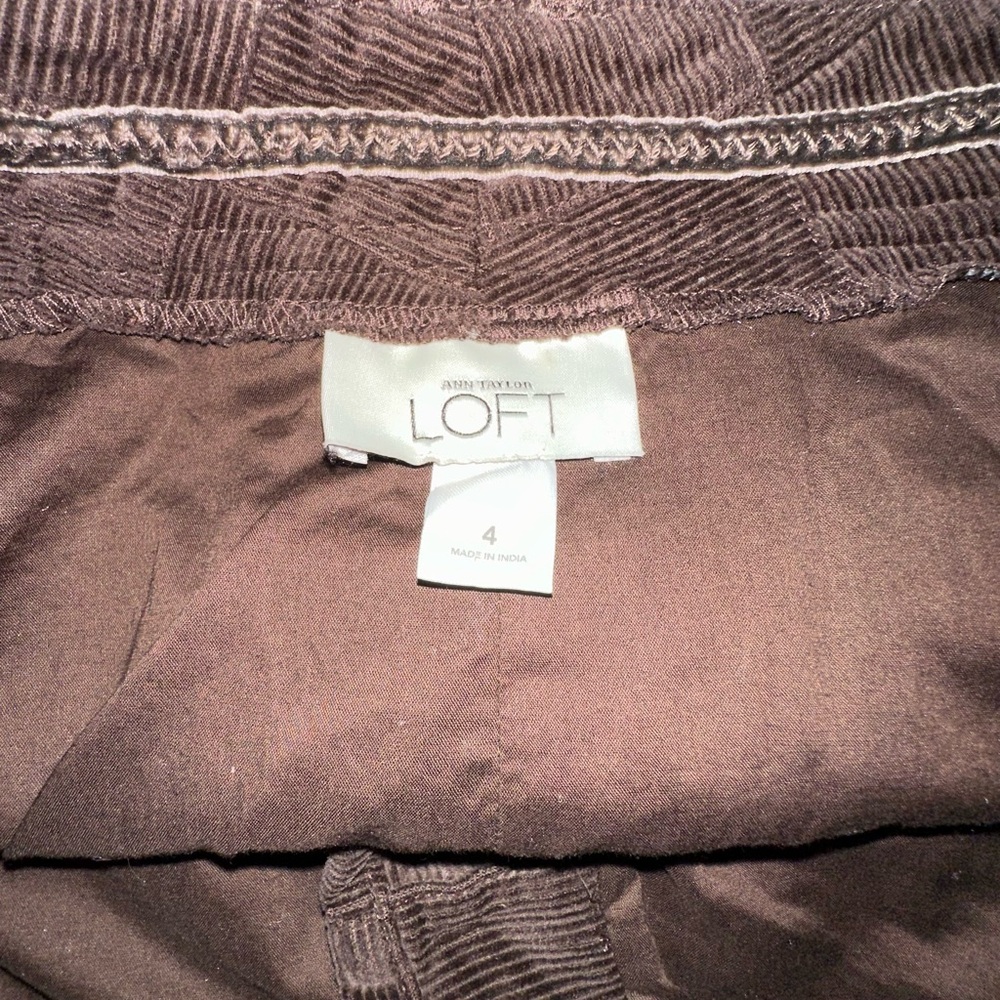 LOFT Chocolate Corduroy Mini Skirt - Picture 3 of 4